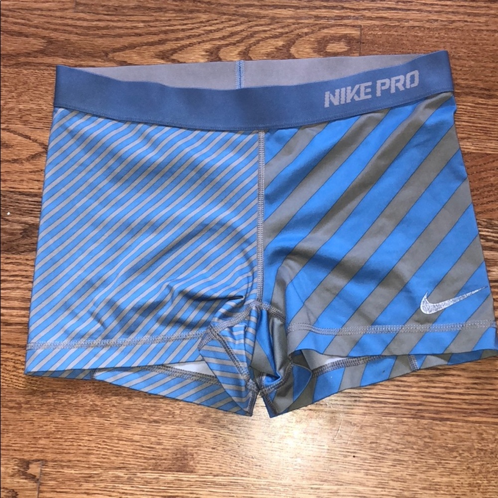 Blue Striped Nike Pros